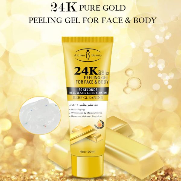 Aichun beauty 24k pure gold peeling gel for face & body 100 ML