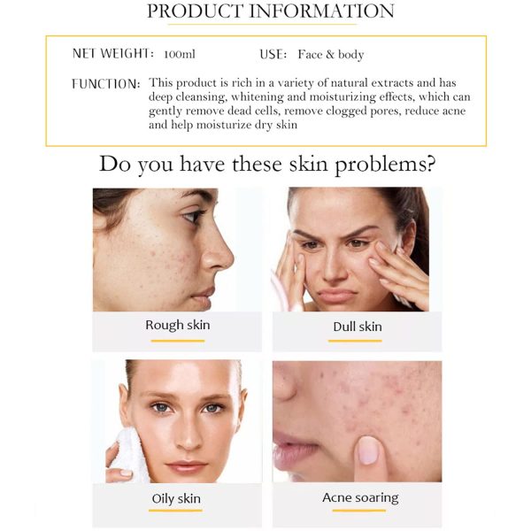 Aichun beauty 24k pure gold peeling gel for face & body 100 ML - Image 4